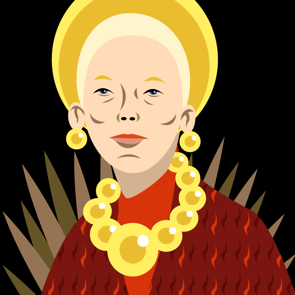 Rhaenyra Targaryen (Milly Alcock) -portrait - illustration vectorielle