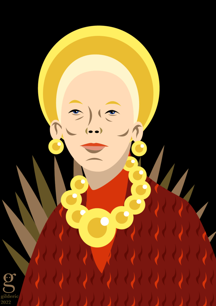 Rhaenyra Targaryen (Milly Alcock) -portrait - illustration vectorielle