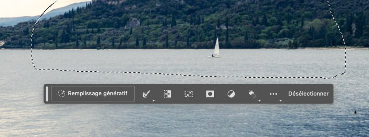Remplissage génératif dans Photoshop (version beta)