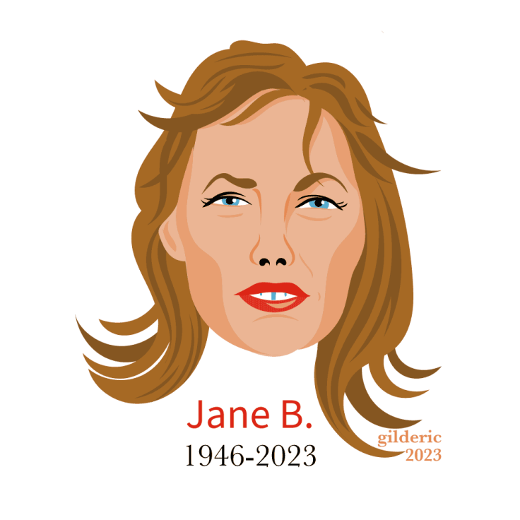 Jane B. (1946-2023) : dessin vectoriel en hommage à Jane Birkin