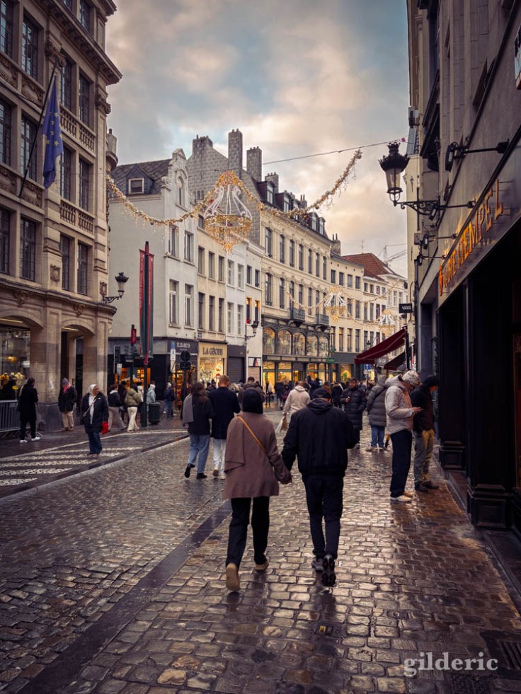 Fin de journée et d'année au bord de l'îlot sacré, à Bruxelles