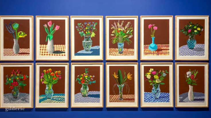Série "20 Flowers And Some Bigger Pictures"  (détail) de David Hockney au Musée des Beaux-Arts de Mons