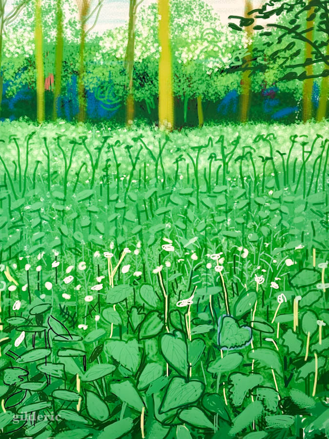 The Arrival of Spring in Woldgate, East Yorkshire in 2011 (peinture sur iPad)